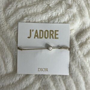 Dior J'Adore Ceramic Charm Bracelet — Gold Tone Adjustable — NWIP